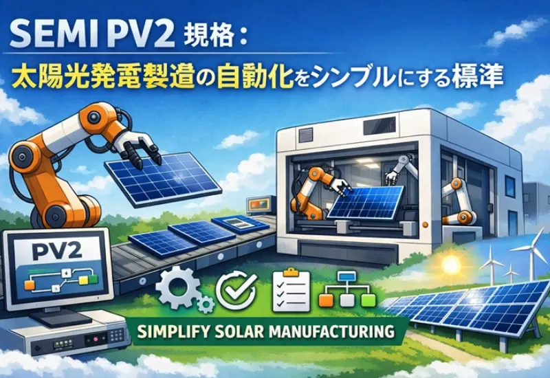 SEMI PV2 規格：太陽光発電製造の自動化をシンプルにする標準