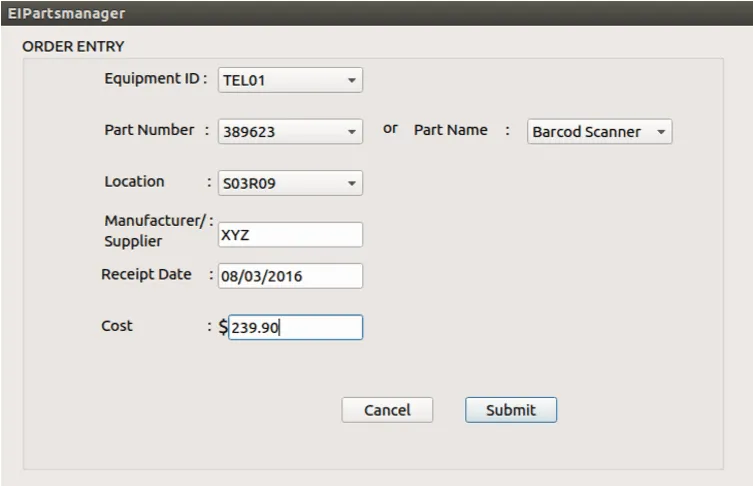 Spare Parts Management Software